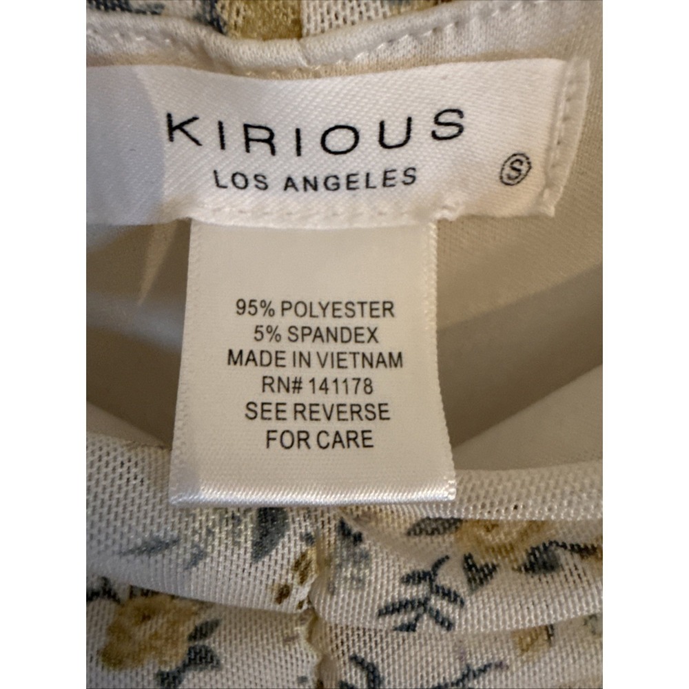 KIRIOUS LOS ANGELES blue and white floral‎ spaghetti strap mini dress Size Small - Picture 3 of 6